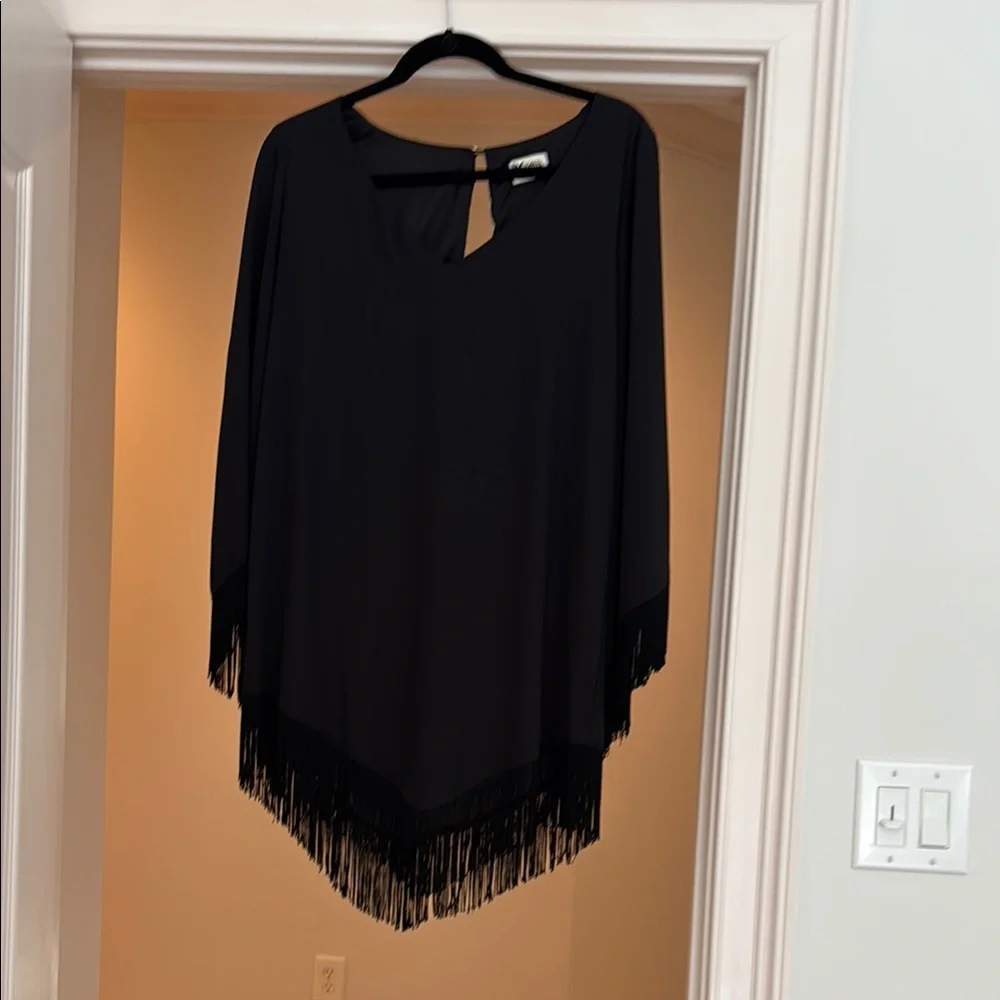Show Me Your MuMu Black Rodeo Fringe Mini Dress - Picture 1 of 3